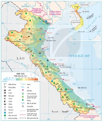 Bản đồ tự nhiên vùng Bắc Trung Bộ