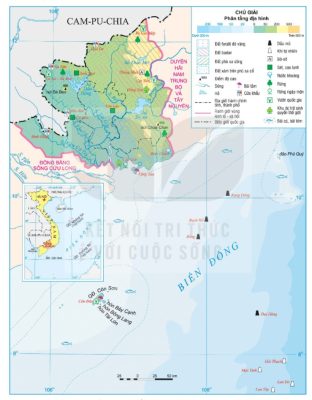 Bản đồ tự nhiên vùng Đông Nam Bộ