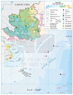 Bản đồ tự nhiên vùng Đông Nam Bộ