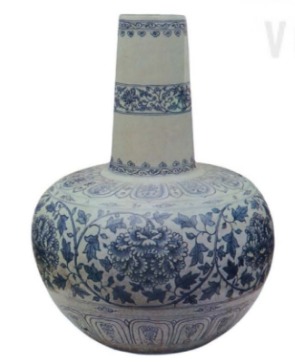 Bình gốm sản xuất ở Chu Đậu năm 1450 (trưng bày tại Bảo tàng Top-ka-pi – Thổ Nhĩ Kỳ)