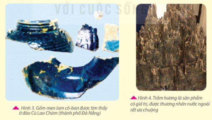 Gốm men lam cô-ban được tìm thấy ở đảo Cù Lao Chàm (thành phố Đà Nẵng)