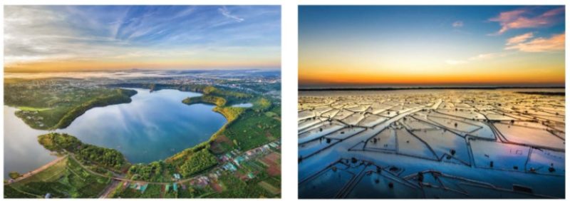 Hình 6.8: Hồ Tơ Nưng (Biển Hồ), Gia Lai và Hình 6.9: Đầm phá Tam Giang, Huế