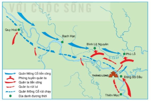 Lược đồ cuộc kháng chiến chống quân xâm lược Mông Cổ năm 1258