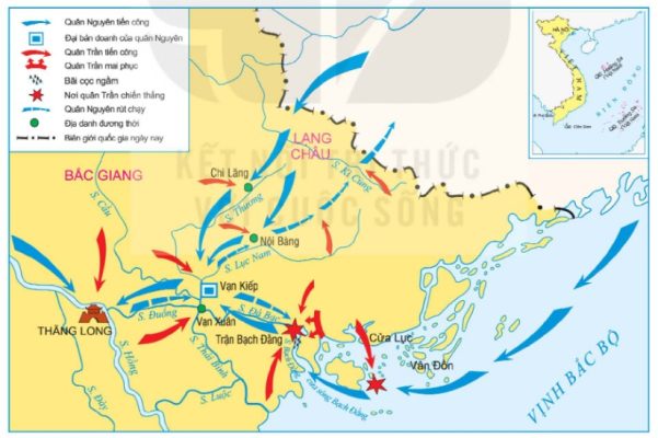 Lược đồ cuộc kháng chiến chống quân xâm lược Nguyên năm 1287 – 1288