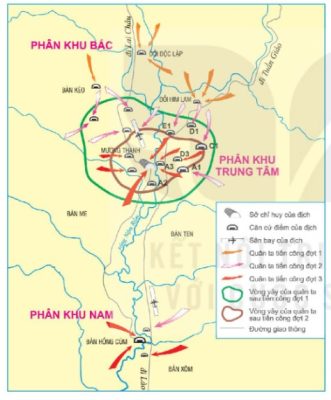 Lược đồ diễn biến chính chiến dịch Điện Biên Phủ