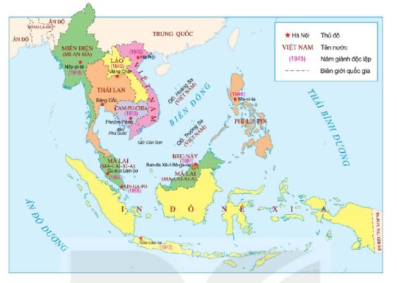Lược đồ khu vực Đông Nam Á sau Chiến tranh thế giới thứ hai