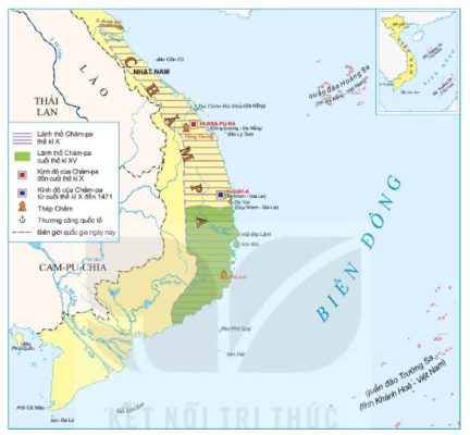 Lược đồ Vương quốc Chăm-pa từ thế kỉ X đến đầu thế kỉ XVI