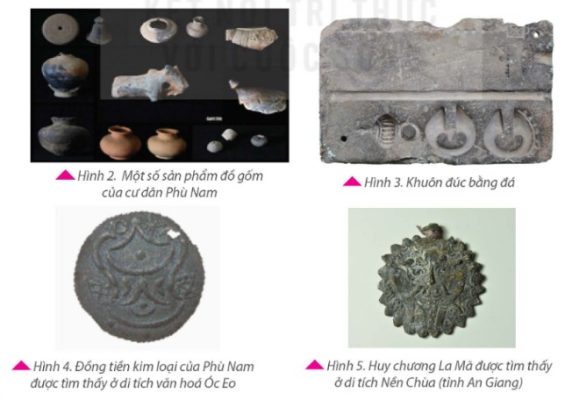 Một số sản phẩm đồ gốm của cư dân Phù Nam