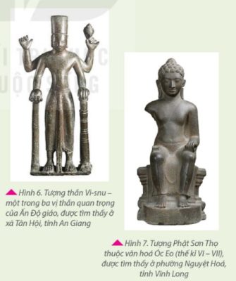 Tượng thần Vi-snu – một trong ba vị thần quan trọng của Ấn Độ giáo, được tìm thấy ở xã Tân Hội, tỉnh An Giang