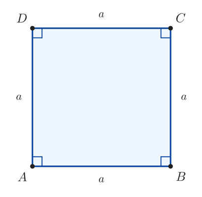 Bước 3: Hình vuông ABCD hoàn chỉnh cạnh a