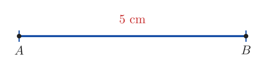 Bước 1 vẽ hình chữ nhật: vẽ đoạn AB = 5 cm
