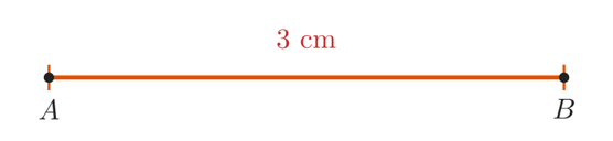 Bước 1 vẽ hình thoi: vẽ đoạn AB = 3 cm